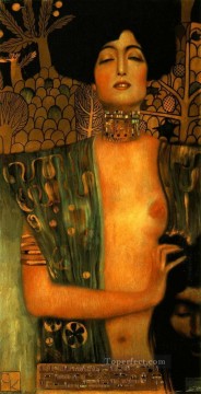  impressionistic Canvas - Judith and Holopherne dark Gustav Klimt Impressionistic nude